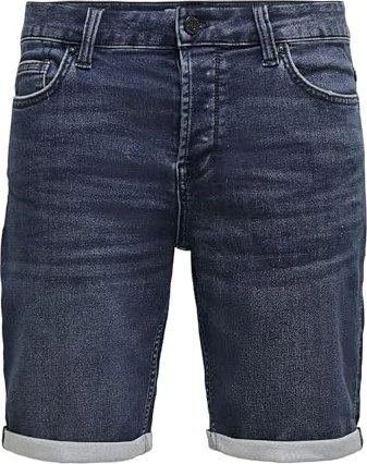 ONLY & SONS Slim Mid Ply Shorts Jeans blue denim (Herren)