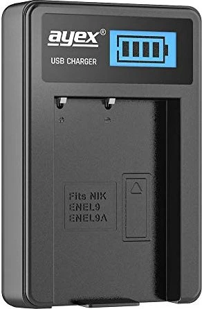 ayex USB Ladegerät für Nikon Akku Typ EN-EL9