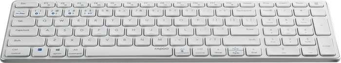Rapoo E9700M Multi-mode Wireless Ultra-slim Keyboard, weiß, USB/Bluetooth, DE