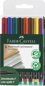 Faber-Castell Multimark Folienstift permanent S sortiert, 8er-Set