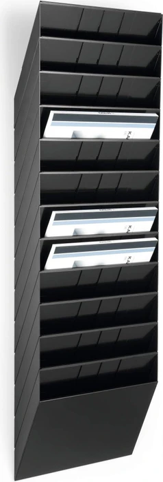 Durable Flexiboxx 12 Prospekthalter, 12 Fächer, A4, quer, schwarz