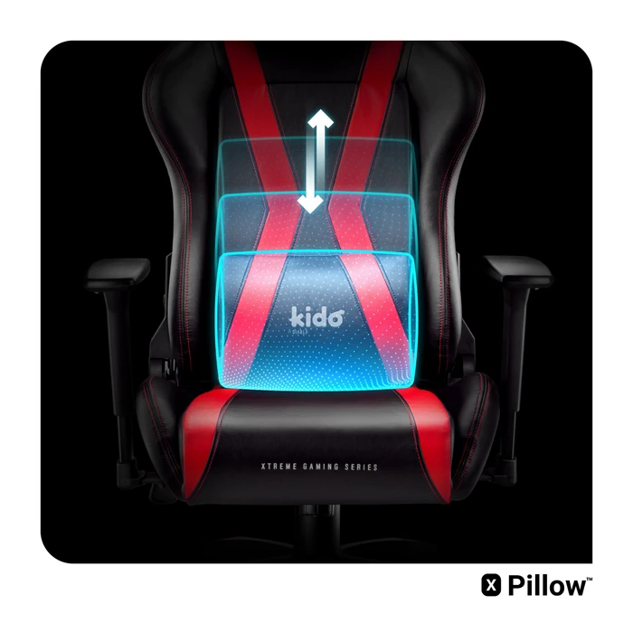 Diablo Chairs X-Horn 2.0 Kido Kinder-Gamingstuhl, schwarz/rot