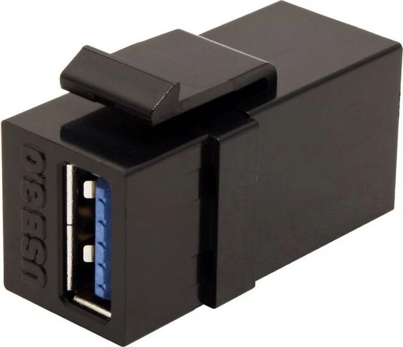 Value Keystone Modul USB-A 3.0 Buchse via USB-A 3.0 Buchse, schwarz