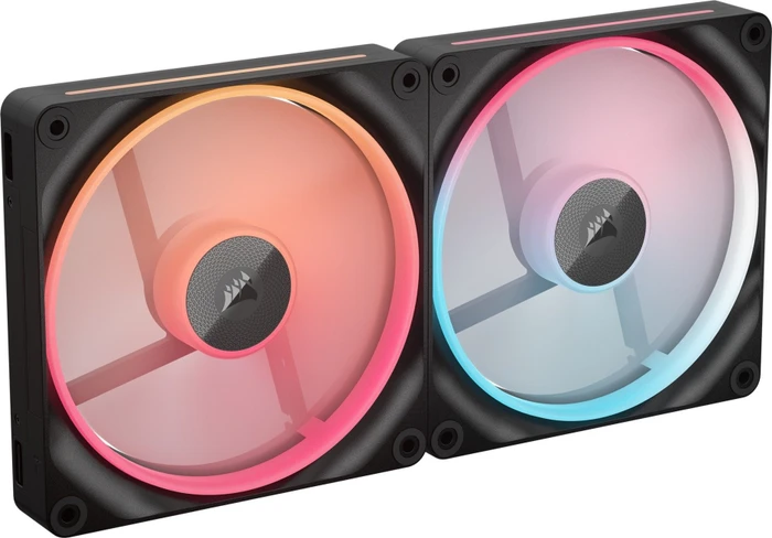 Corsair iCUE LINK LX140-R RGB Dual Pack, schwarz, LED-Steuerung, 140mm, 2er-Pack