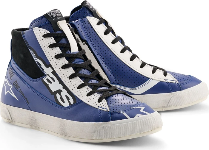 Alpinestars Stated Flair Motorradschuh schwarz/blau/weiß