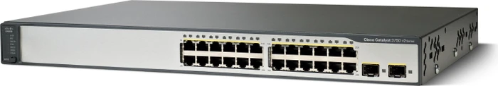 Cisco Catalyst 3750 V2 IP Base Rackmount Managed Stacking Switch, 24x RJ-45, 2x SFP