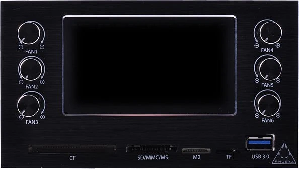 Phobya MaxGuide 6 Dualbay, 2x 5.25" Dualbay Lüftersteuerung 6-Kanal