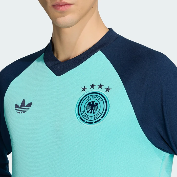 adidas FIFA WM 2026 Deutschland Auswärts Aufwärmshirt langarm flash aqua (Herren)