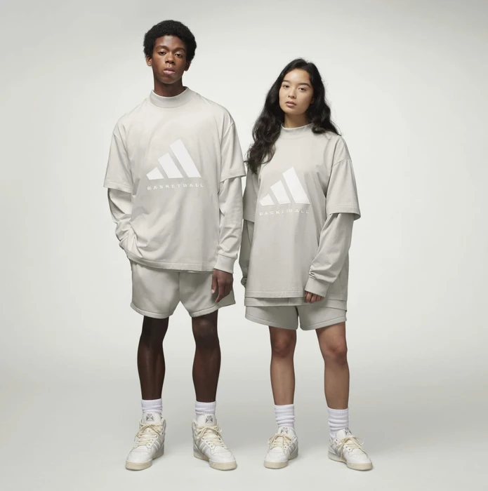 adidas Basketball 001 T-Shirt kurzarm metal grey