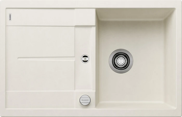 Blanco Metra 45 S Becken reversibel mit Ablauffernbedienung softweiß