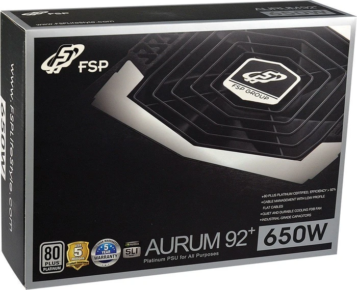 FSP Aurum 92+ 650W, ATX 2.31