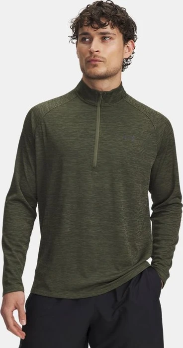 Under Armour Tech Textured Funktionsshirt langarm marine od green/black (Herren)