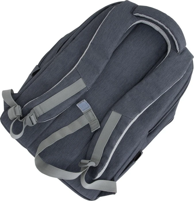 RivaCase Prater anti-theft Laptop Rucksack 17.3", Dark Grey