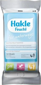 Hakle Für unterwegs feuchte Toilettentücher, 10 Stück
