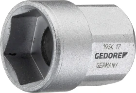 Gedore 19 SK 17 Außensechskant Steckschlüssel 19mm, 17x27mm