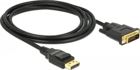 DeLOCK DisplayPort 1.2 [Stecker] auf DVI-D 24-Pin [Stecker] Kabel, 2m (85313)