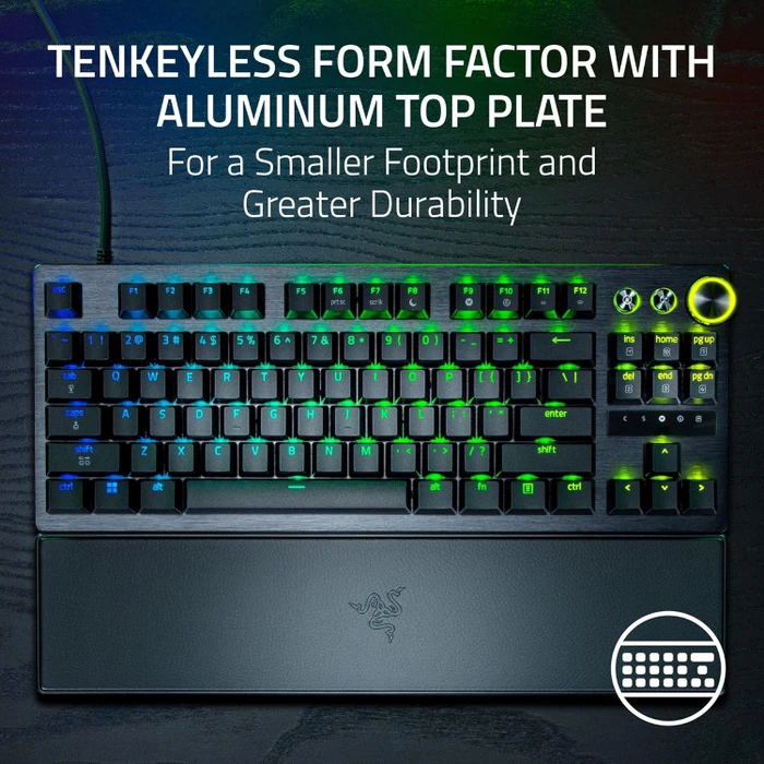 Razer Huntsman V3 Pro Tenkeyless 8KHz, schwarz, LEDs RGB, Razer Analog Optical Switch Gen-2, USB, US