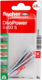 fischer DuoPower 6x50 S K Schrauben/Dübel-Sortiment, 4 Stück