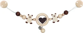 Heimess Kinderwagenkette Bär nature mit Clips