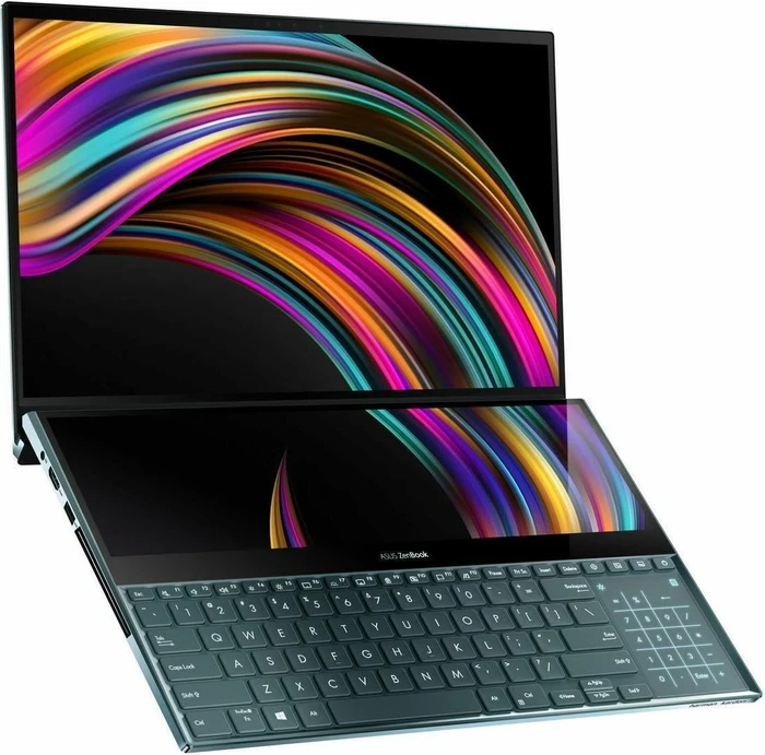 ASUS ZenBook Pro Duo UX581LV-H2014T, Celestial Blue, Core i9-10980HK, 32GB RAM, 1TB SSD, GeForce RTX 2060, DE