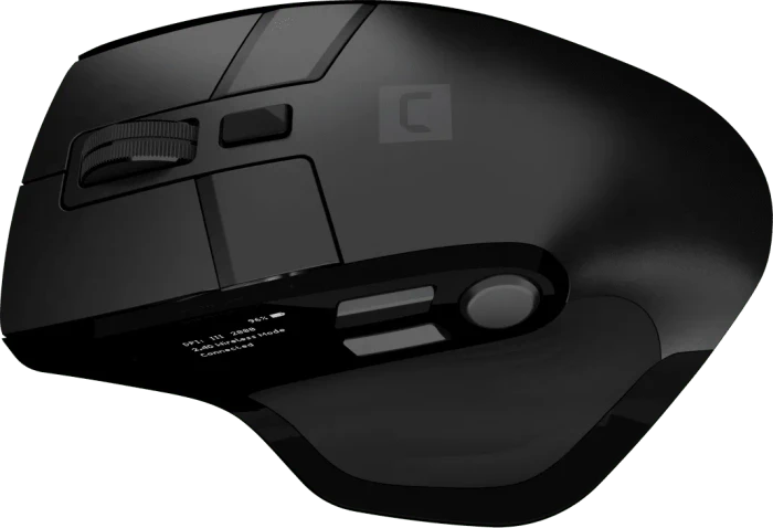 Natec Jaguar Pro Semi-Vertical Progammable Wireless Mouse schwarz, USB/Bluetooth