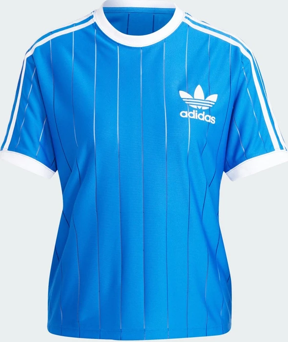 adidas Adicolor 3-Streifen Pinstripe T-Shirt kurzarm blau (Damen)