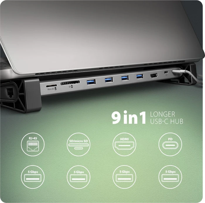 Axagon 9in1 Hub, USB-C 3.0 [Buchse]