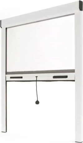 Avosdim Insektenschutzrollo für Fenster Aluminium 80x130cm weiß