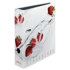 Herlitz maX.file Ordner 2-Ring mit Motiv, 80mm, A4, Fresh Fruit Erdbeere