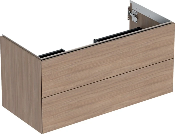 Geberit ONE Unterschrank für Waschtisch, mit zwei Schubladen, 105cm, Eiche/Melamin Holzstruktur