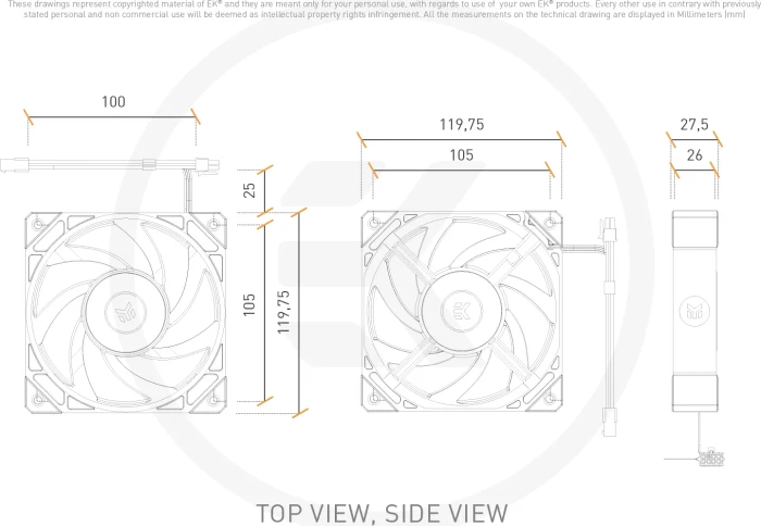 EK Water Blocks EK-Quantum Phase 120, schwarz, 120mm