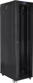 Lanberg 19" Rackschrank 47HE, freistehend, V2, Glastür, IP20, RAL 9004, 1000mm tief