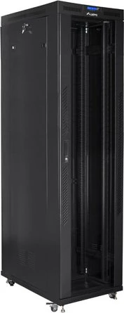 Lanberg 19" Rackschrank 47HE, freistehend, V2, Glastür, IP20, RAL 9004, 1000mm tief