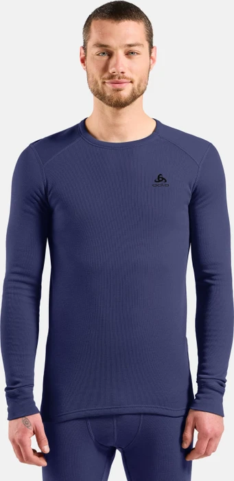 Odlo Active Warm Baselayer Funktionsshirt kurzarm skipper blue (Herren)