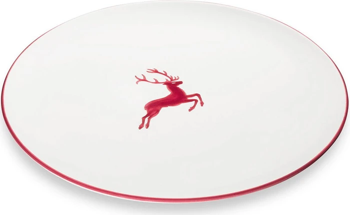 Gmundner Keramik Bordeauxroter Hirsch Platzteller Cup 32cm