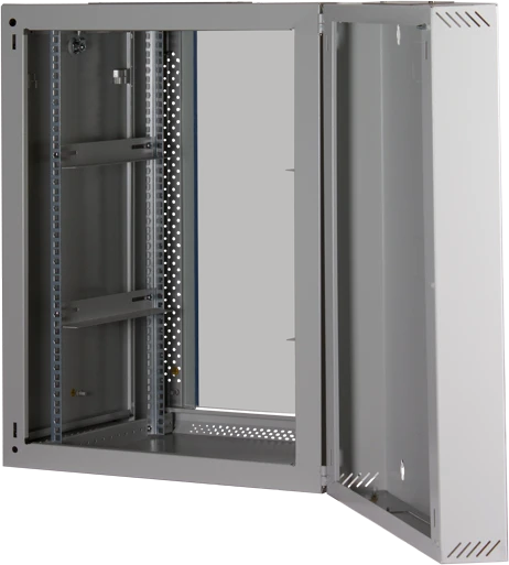 Rockstable 19" Wandschrank 12HE, Sicherheitsglastür, IP2X, weiß, 600mm tief