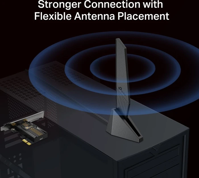 TP-Link Archer TBE553E, BE9300, 2.4GHz/5GHz/6GHz WLAN, Wi-Fi 7, Bluetooth 5.4, PCIe x1