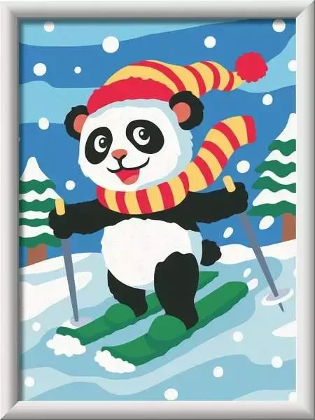 Ravensburger Malen nach Zahlen CreArt Skifahrender Panda (12023184) – Bild 2 von 2