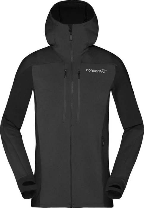 Norrøna trollveggen Powerstretch Pro Zip Hood Funktionsjacke caviar black (Herren)