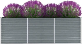 vidaXL Stahl Hochbeet 240x80cm grau