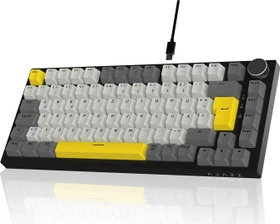 Ajazz AK820, Grey, LEDs RGB, hot-swap, Ajazz Moon, USB, DE