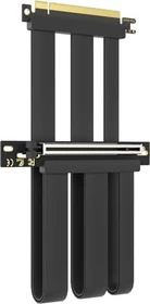 Glotrends Riser Kabel, gewinkelt, PCIe 5.0, 300mm, schwarz