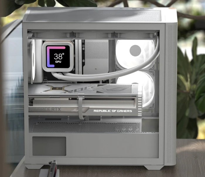 AeroCool D301A White, inkl. 4x Lüfter, Lüfter LED ARGB, Glasfenster