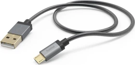 Hama Ladekabel Metall USB-A/Micro-USB 1.5m Metallmantel anthrazit