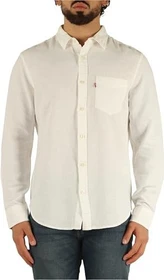 Levi's Sunset Pocket Standard Fit Cotton Linen Hemd langarm bright white (Herren)