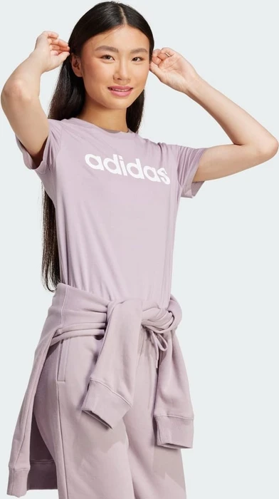 adidas Loungewear Essentials Slim Logo T-Shirt kurzarm preloved fig/white (Damen)