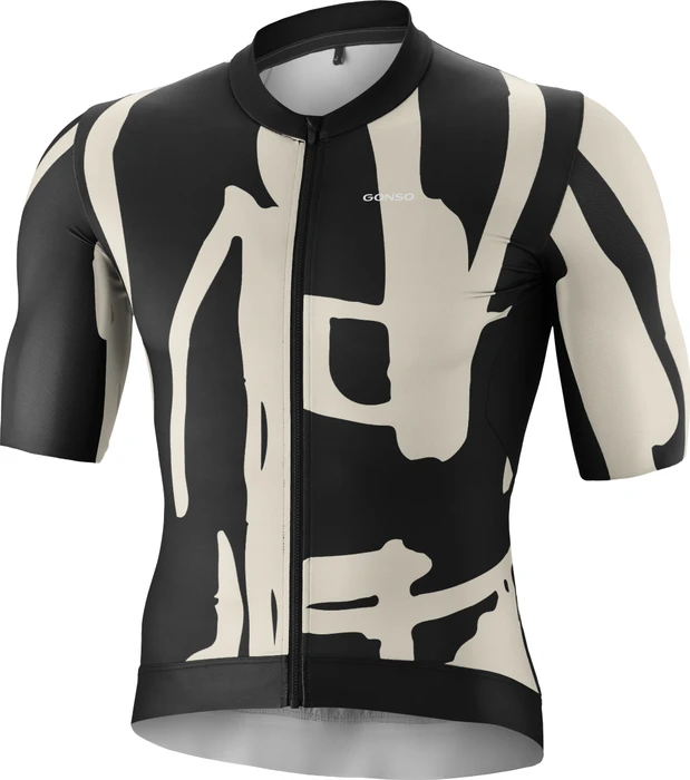 Gonso Road Print Trikot kurzarm black/chateau gray (Herren)