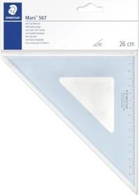 Staedtler Mars 567 Zeichendreieck 45° 16cm, transparent/blau