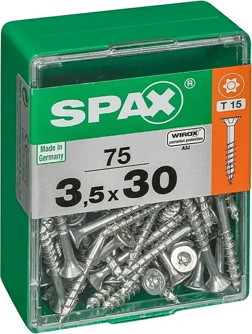 Spax WIROX A9J 4CUT T-STAR plus T20 Universalschraube, 3.5x30mm, 75 Stück (4191010350302)
