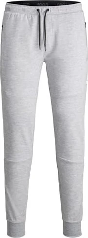 Jack & Jones Slim Fit Trainingshose lang light grey melange (Herren)